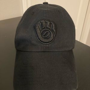 Milwaukee Brewers ‘47 black on black adjustable ball cap